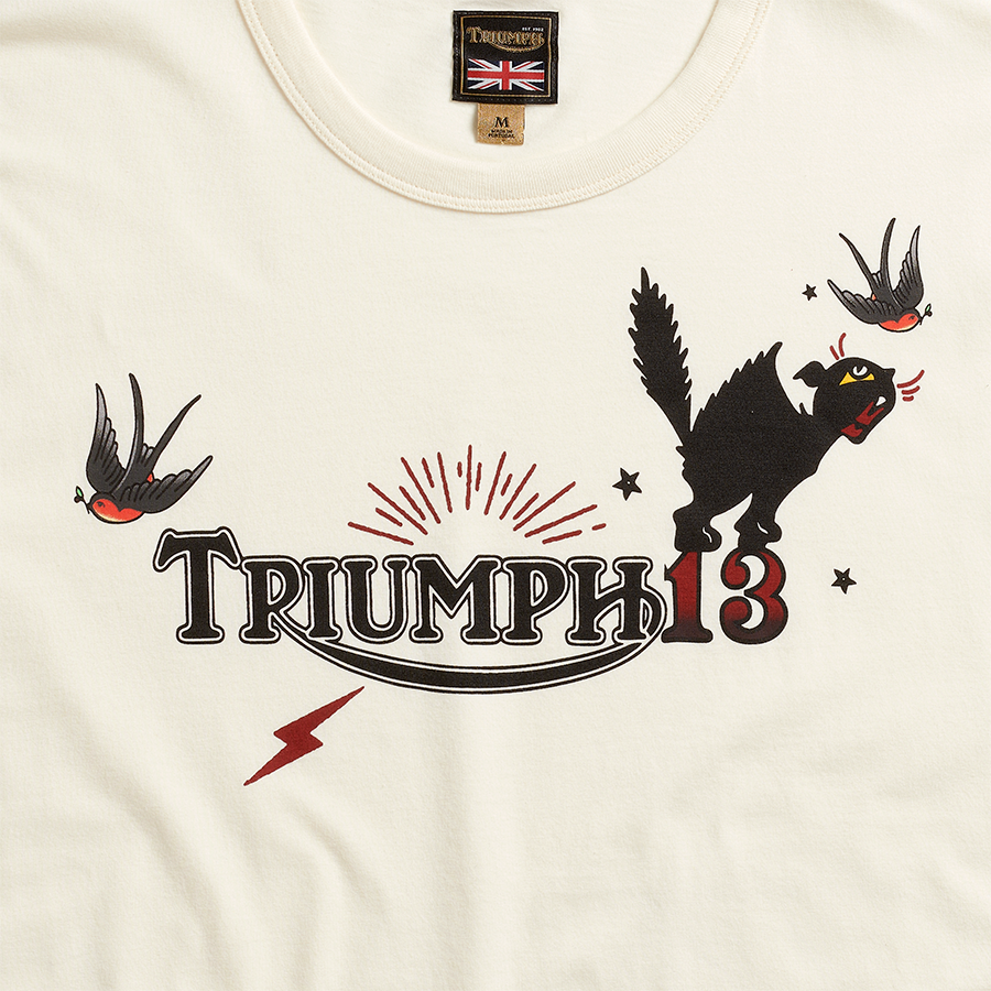 Triumph Tilton Crew Neck Short Sleeve Tee Bone Burning Hearts Apparel